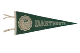 Circa 1960s Dartmouth felt pennant, deep green with cream lettering and seal.