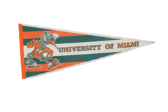 University of Miami Felt Flag Pennant // ONH Item 11039