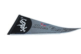 Close-up of the 2005 Chicago White Sox felt pennant's logo and Division Champions script.