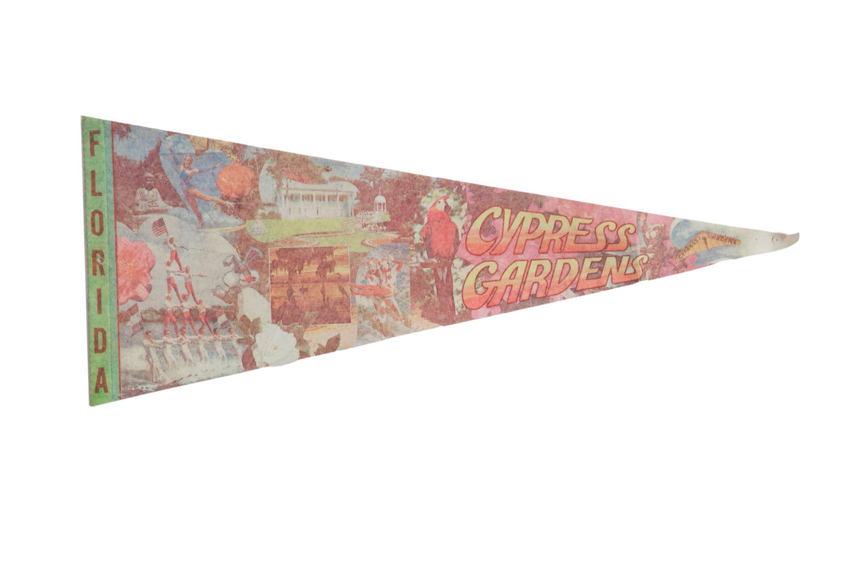 Cypress Gardens Florida Felt Flag Pennant // ONH Item 11053