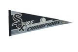 Vintage Chicago White Sox 2005 AL Championships felt pennant in black, white, and grey.