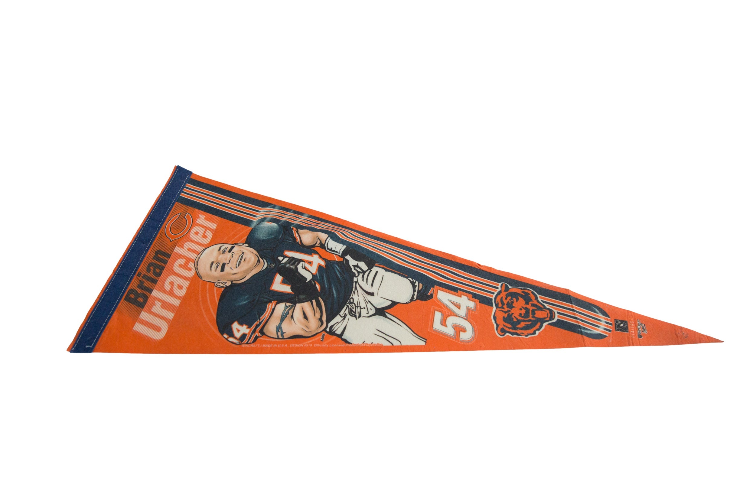 Brian Urlacher Chicago Bears Felt Flag Pennant // ONH Item 11065 Image 1
