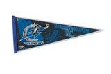 Vintage Washington Wizards felt pennant with its classic blue, black, and tan wizard logo.