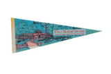 Vintage The RainForest Cleveland Zoo 1992-93 pennant with a teal illustration of the domed building.