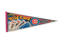 Chicago Cubs NL Wild Card 1998 Felt Flag Pennant // ONH Item 11125
