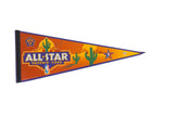 Vintage All Star Game Phoenix 2009 felt pennant in orange and purple with desert graphics.