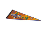 Angled view of the orange and blue All Star Game Phoenix 2009 felt pennant.