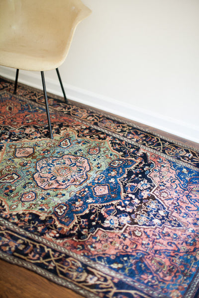 4x7 Royal Blue Farahan Sarouk Rug // ONH Item 1113 Image 5