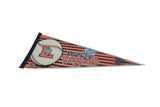 Side angle of the vintage Lansing Lugnuts pennant showing the full team graphics.