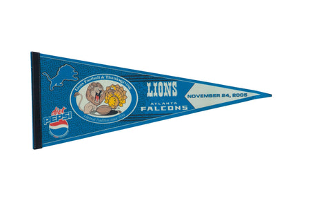 Detroit vs Atlanta Thanksgiving Game 2005 Felt Flag Pennant // ONH Item 11167