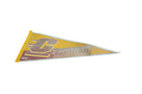 Vintage felt pennant showing minor creases and softened Central Michigan Chippewas maroon letters.