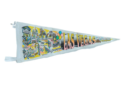 Las Vegas strip Felt Flag Pennant // ONH Item 11192