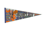 Vintage 1993 Charles Barkley NBA MVP Phoenix Suns felt pennant, orange, blue, white, 12x30.