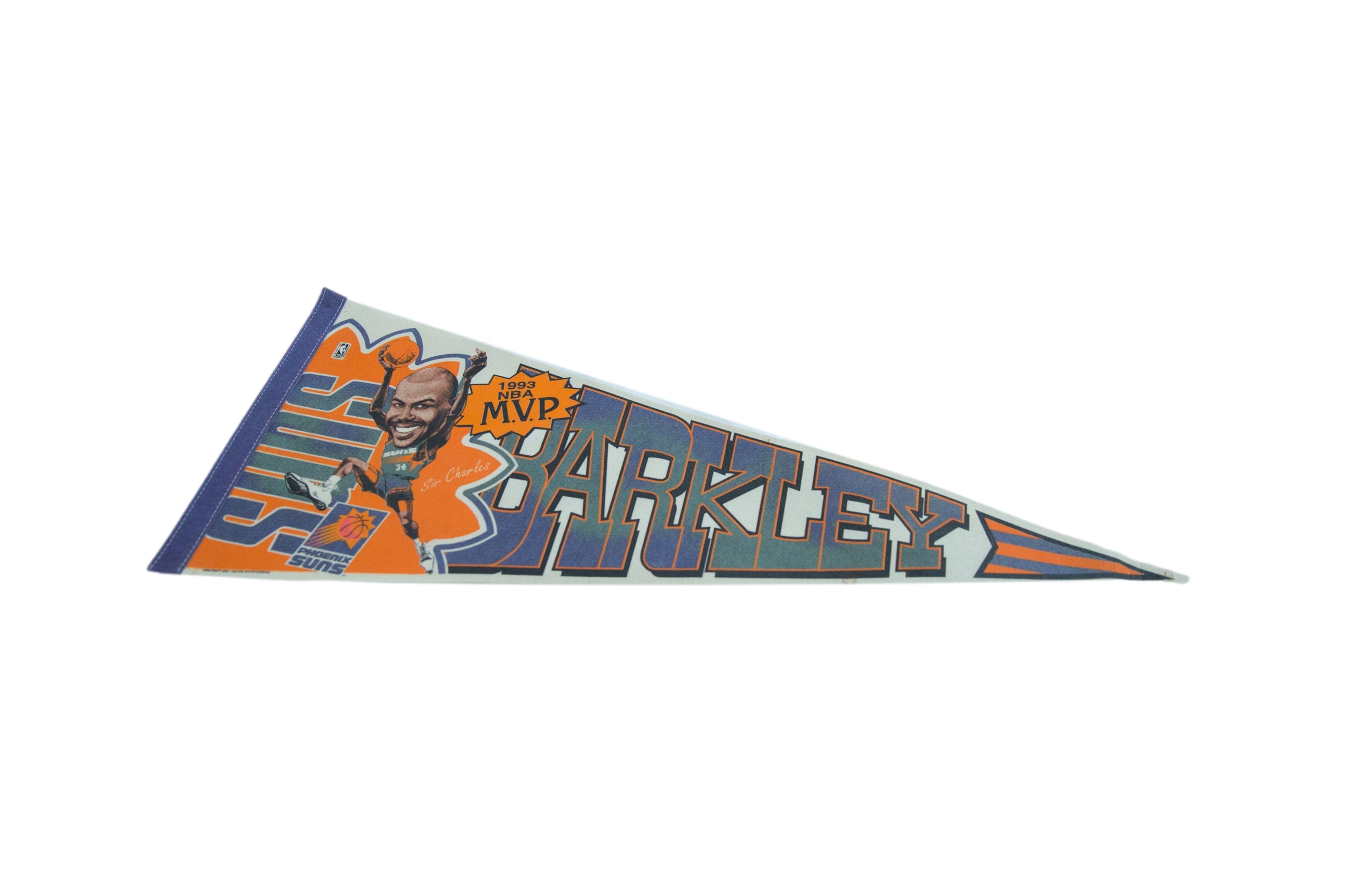 Charles Barkley 1993 NBA MVP with Phoenix Suns Felt Flag Pennant // ONH Item 11199 Image 1