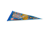Vintage Grant Hill Pistons pennant with full caricature graphic and bold geometric design.