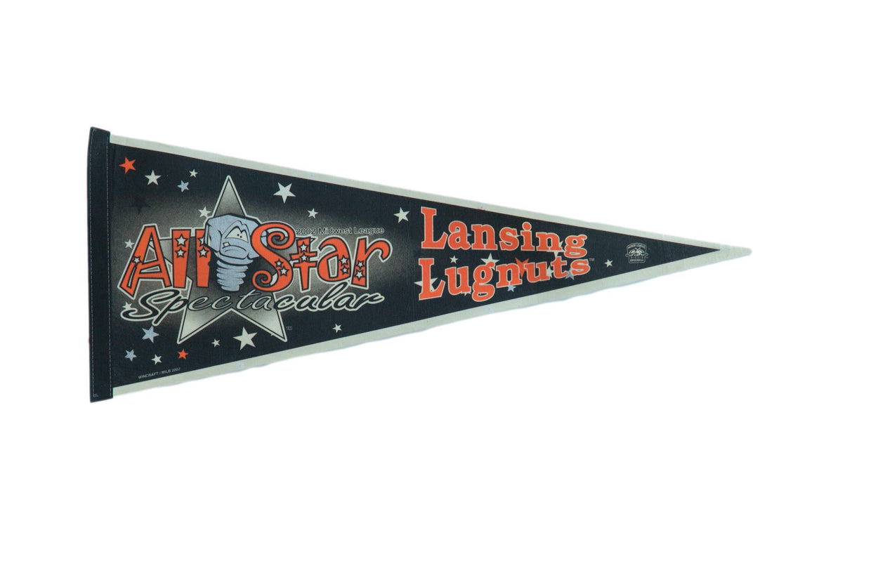 Lansing Lugnuts 2002 All Star Spectacular Felt Flag Pennant // ONH Item 11212