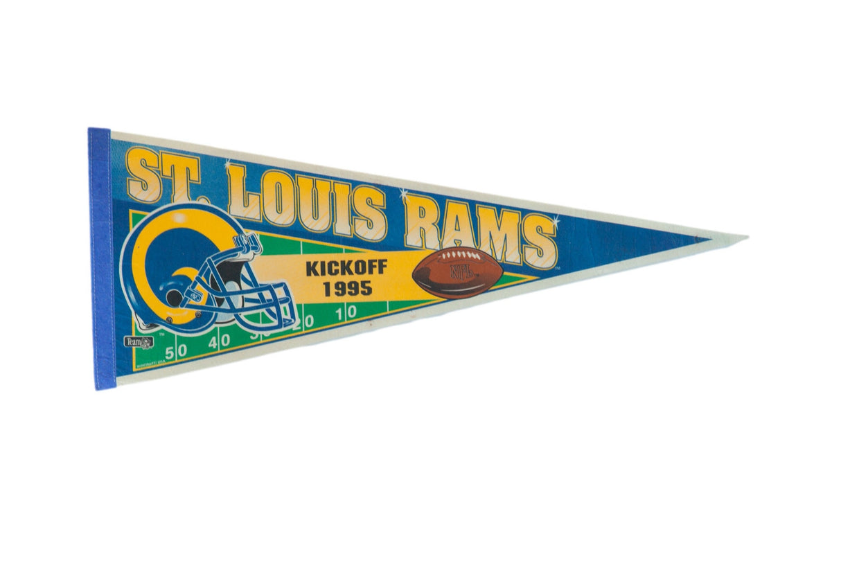 Saint Louis Rams Kick Off 1995 Felt Flag Pennant // ONH Item 11224