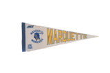 Vintage Marquette Warriors, Ned's Pizza felt pennant with blue and gold graphics, circa 1990s.