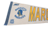 Marquette Warriors, Ned's Pizza felt pennant with blue stitched trim and faint marking.