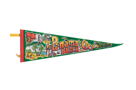 Panama Beach Florida Felt Flag Pennant // ONH Item 11237