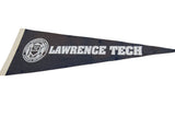 Dark felt Lawrence Tech pennant featuring white university seal and bold block letters.