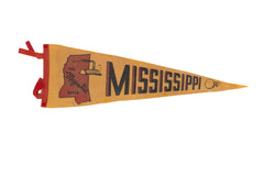 Mississippi The Magnolia State Felt Flag Pennant // ONH Item 11261