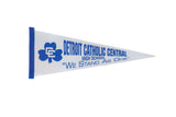 Vintage Detroit Catholic Central felt pennant, blue 