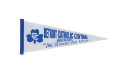 Detroit Catholic Central High School 'We Stand as One' Felt Flag Pennant // ONH Item 11262
