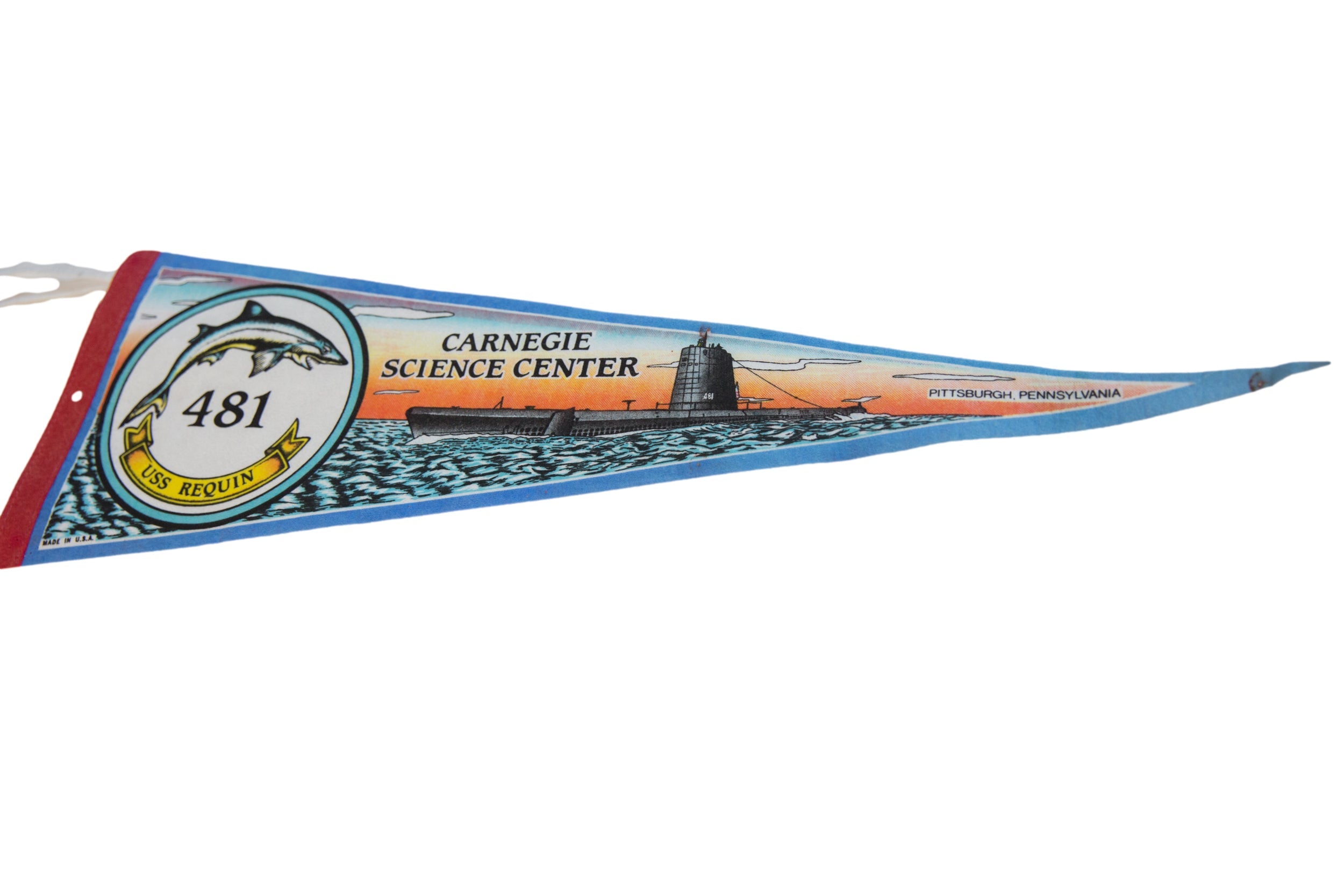 Carnegie Science Center Pittsburgh P.A. Felt Flag Pennant // ONH Item 11265 Image 1