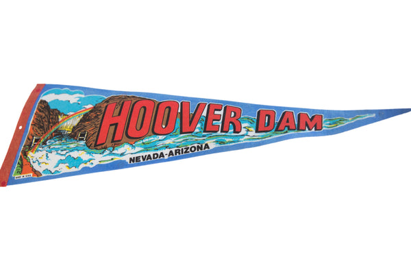 Hoover Dam Nevada Arizona Felt Flag Pennant // ONH Item 11268 Image 1