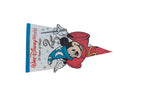 Vintage Walt Disney World 25 Years of Magic pennant with Sorcerer Mickey graphic.