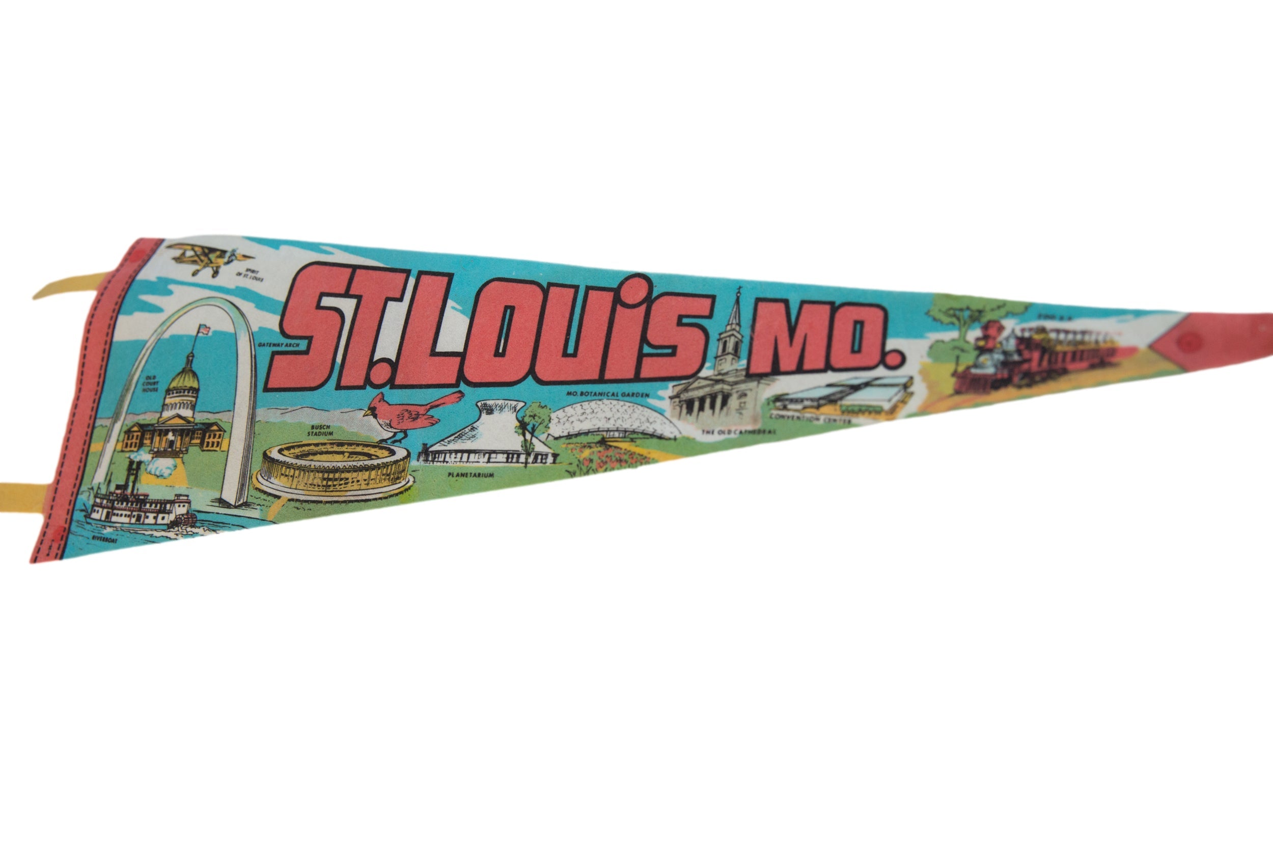 Vintage 1951 St. Louis Missouri Felt Flag