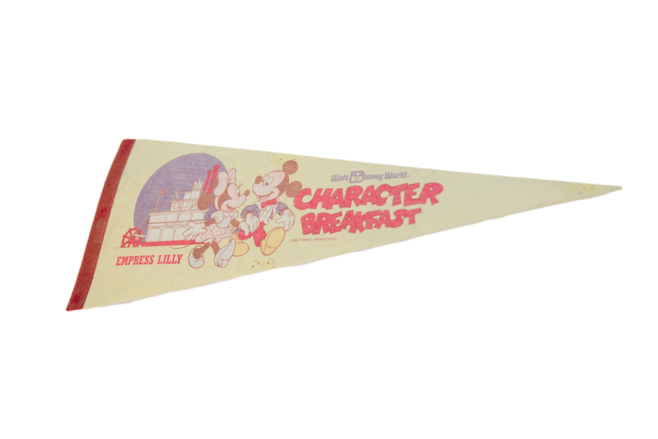Character Breakfast Walt Disney World Felt Flag Pennant // ONH Item 11298 Image 1