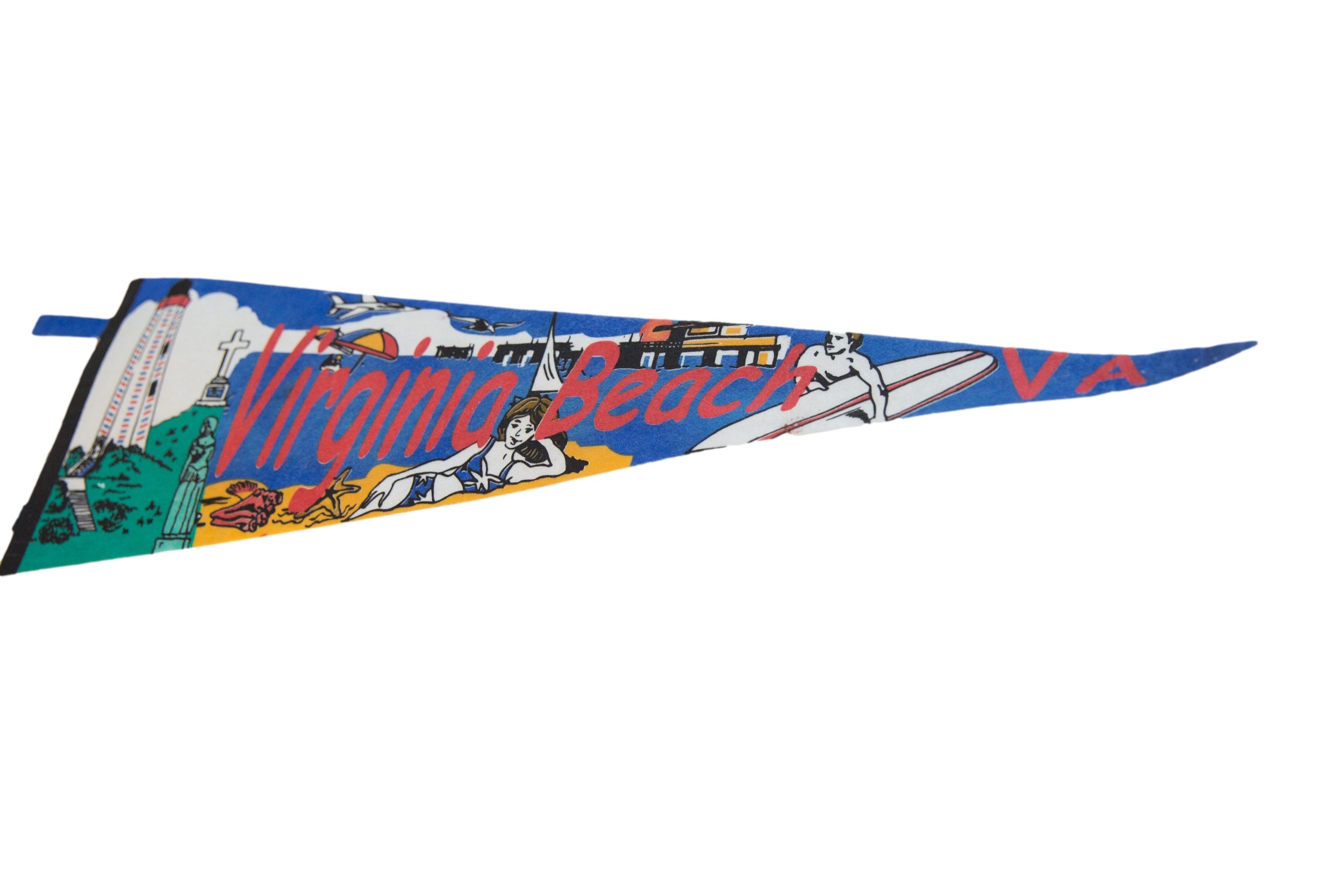 Virginia Beach Felt Flag Pennant // ONH Item 11309 Image 1