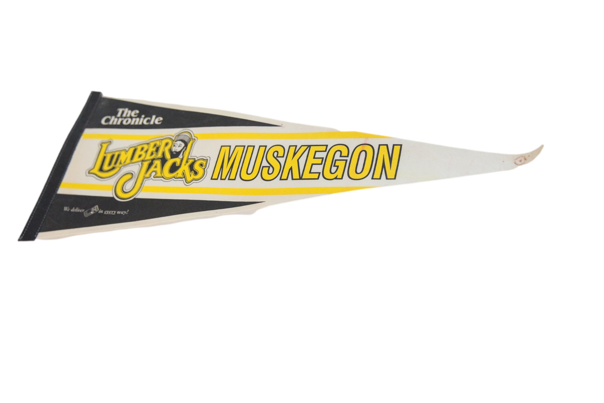 The Chronicle Lumber Jacks Muskegon Felt Flag Pennant // ONH Item 11312 Image 1