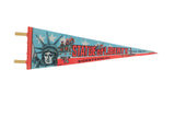 Statue of Liberty Bicentennial felt pennant, blue with white stars and red lettering.