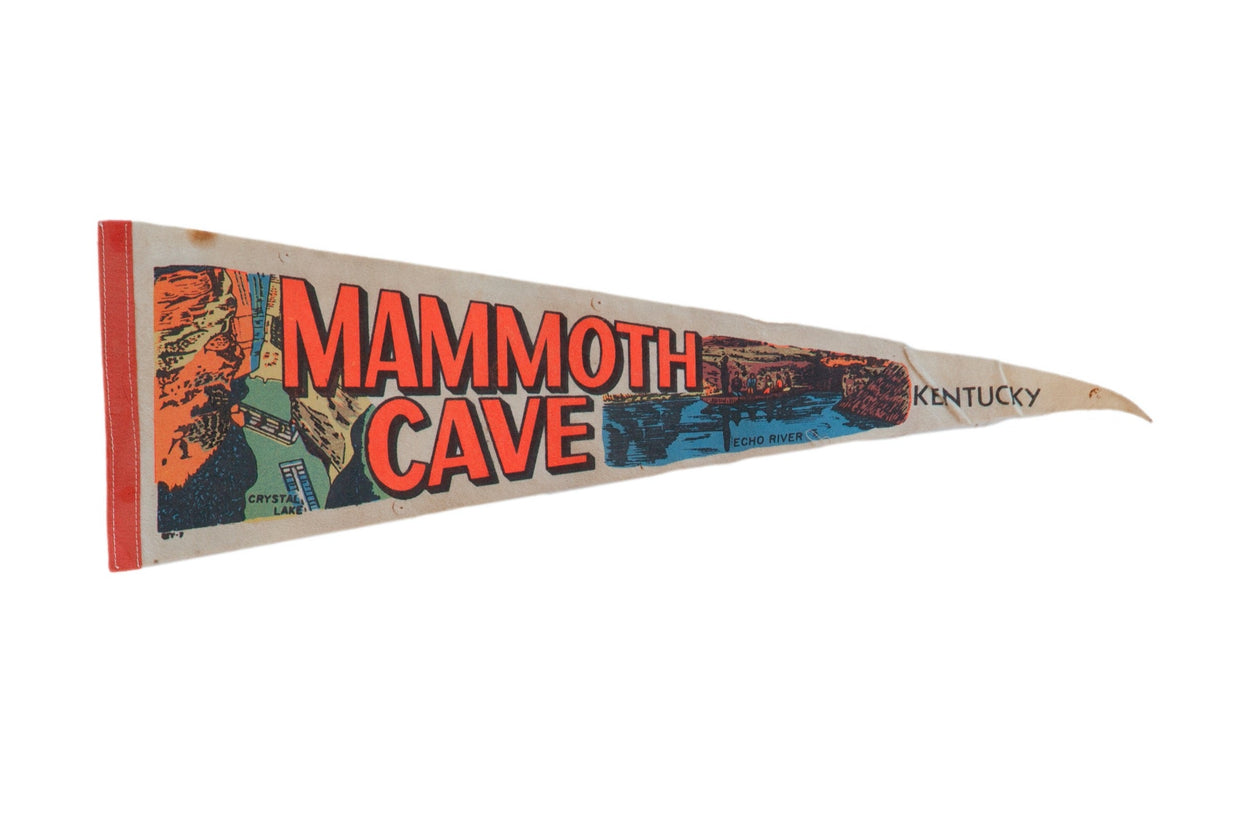 Mammoth Cave Kentucky Felt Flag Pennant // ONH Item 11318
