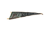 Vintage Blue Hole Ohio felt pennant with scenic art, white text, and cream border.