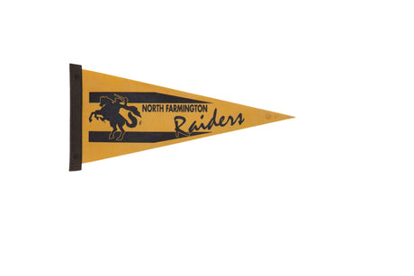 North Farmington Raiders Felt Flag Pennant // ONH Item 11343