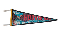 Hoover Dam Nevada Arizona Felt Flag Pennant // ONH Item 11348
