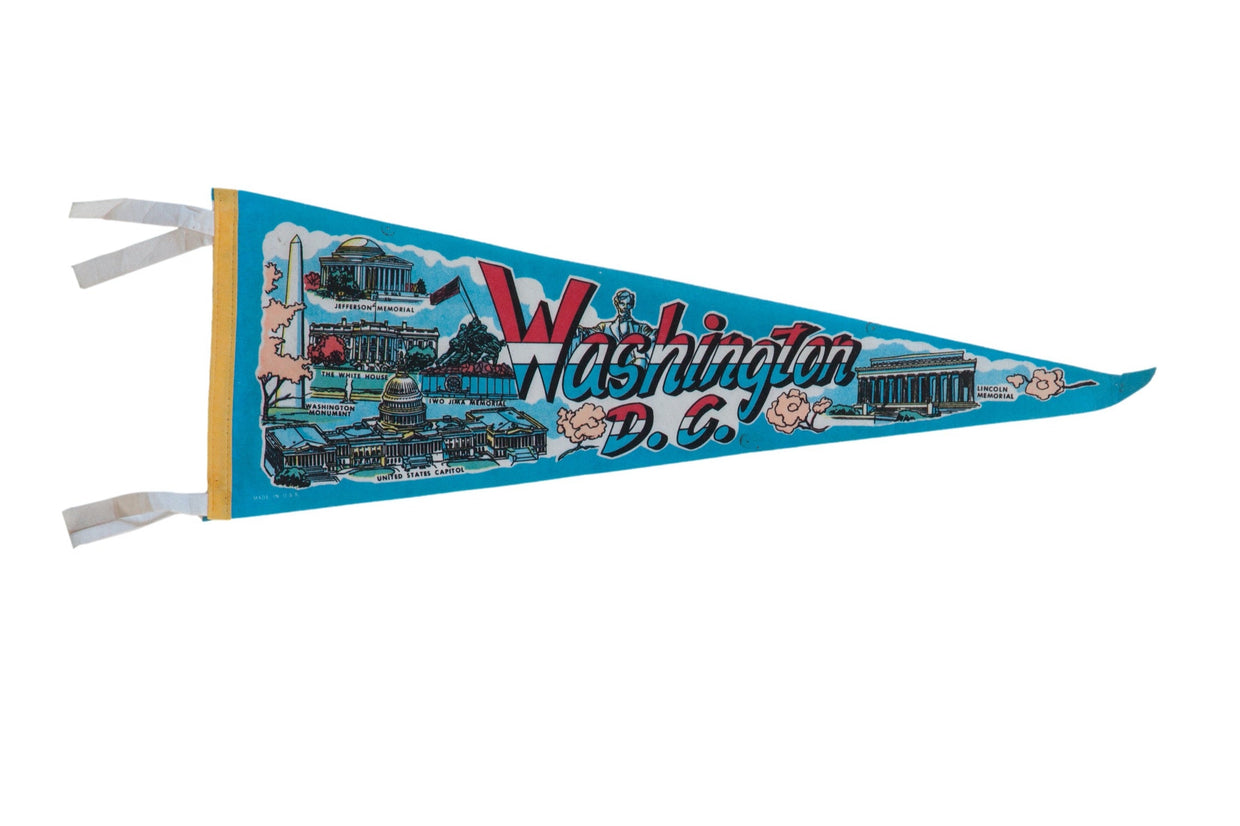 Washington D.C. Felt Flag Pennant // ONH Item 11352