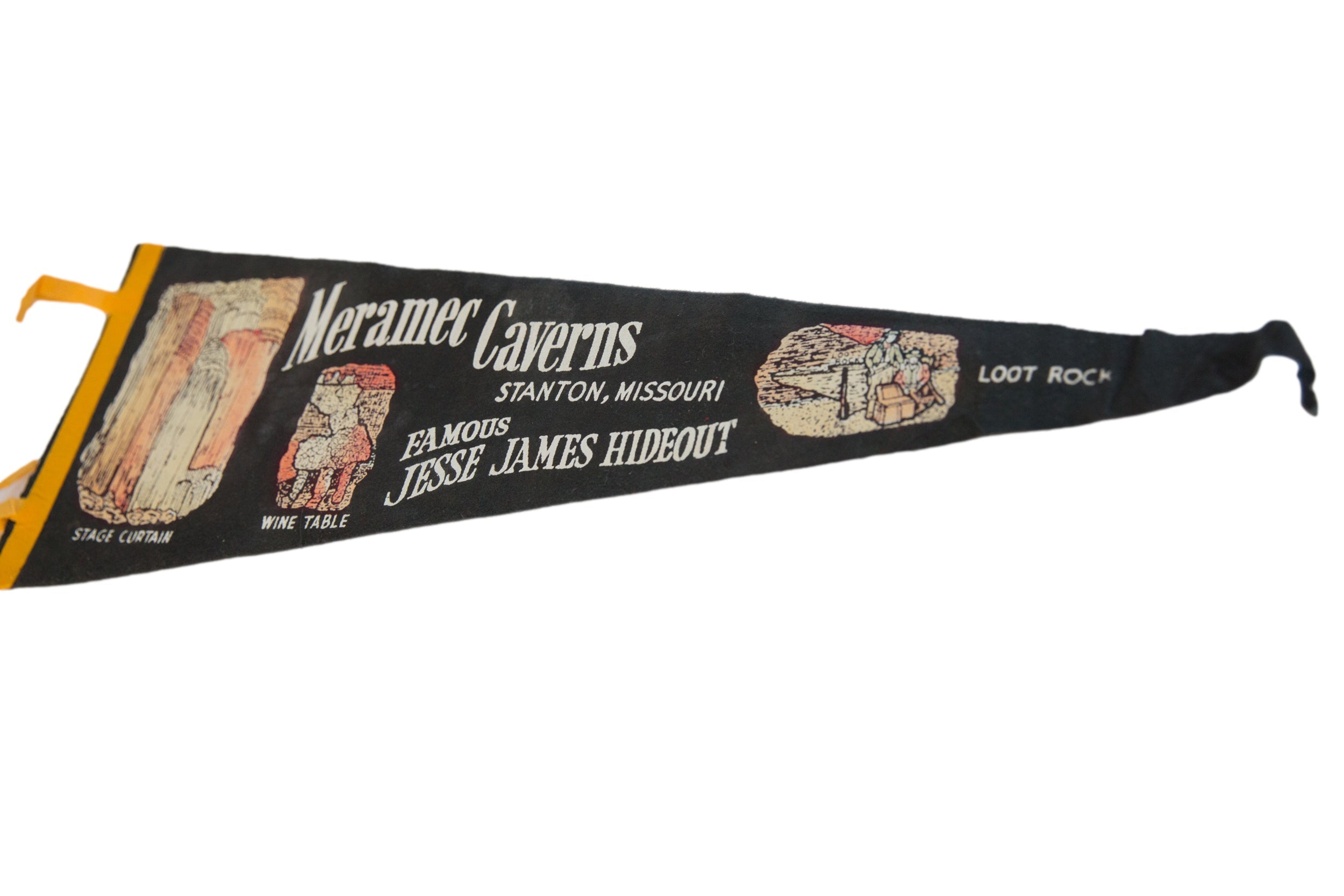 Meramec Caverns Stanton Missouri Felt Flag Pennant // ONH Item 11353 Image 1