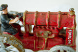 Vintage red cast iron Fordson tractor with 