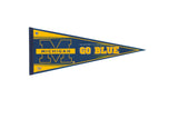 Vintage University of Michigan felt pennant in navy blue with yellow 