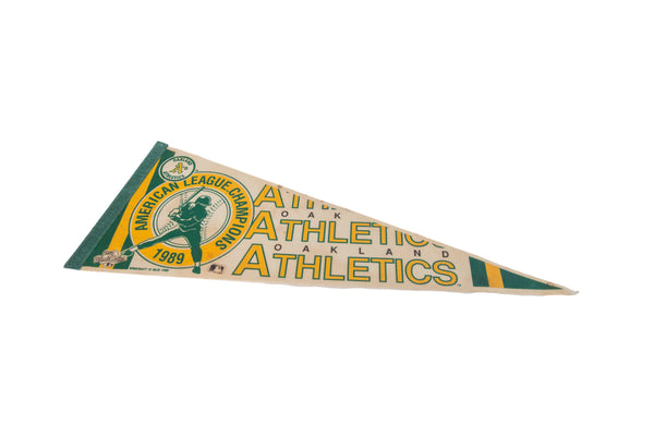 Oakland Athletics AL Champions 1989 Felt Flag Pennant // ONH Item 11372 Image 1