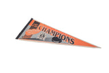 Angled view of the Detroit Red Wings 1995 Western Conference Champions felt pennant.