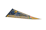 Michigan helmet, '1998 Rose Bowl' text, and rose graphic on vintage felt pennant.