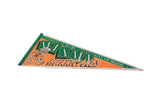 University of Miami Hurricanes pennant with Ibis mascot and green trim.