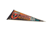A close view of the Washington D.C. United eagle crest on the vintage felt pennant.