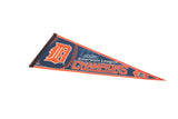 The dynamic blue and orange graphics of the 2006 Detroit Tigers Champions pennant.